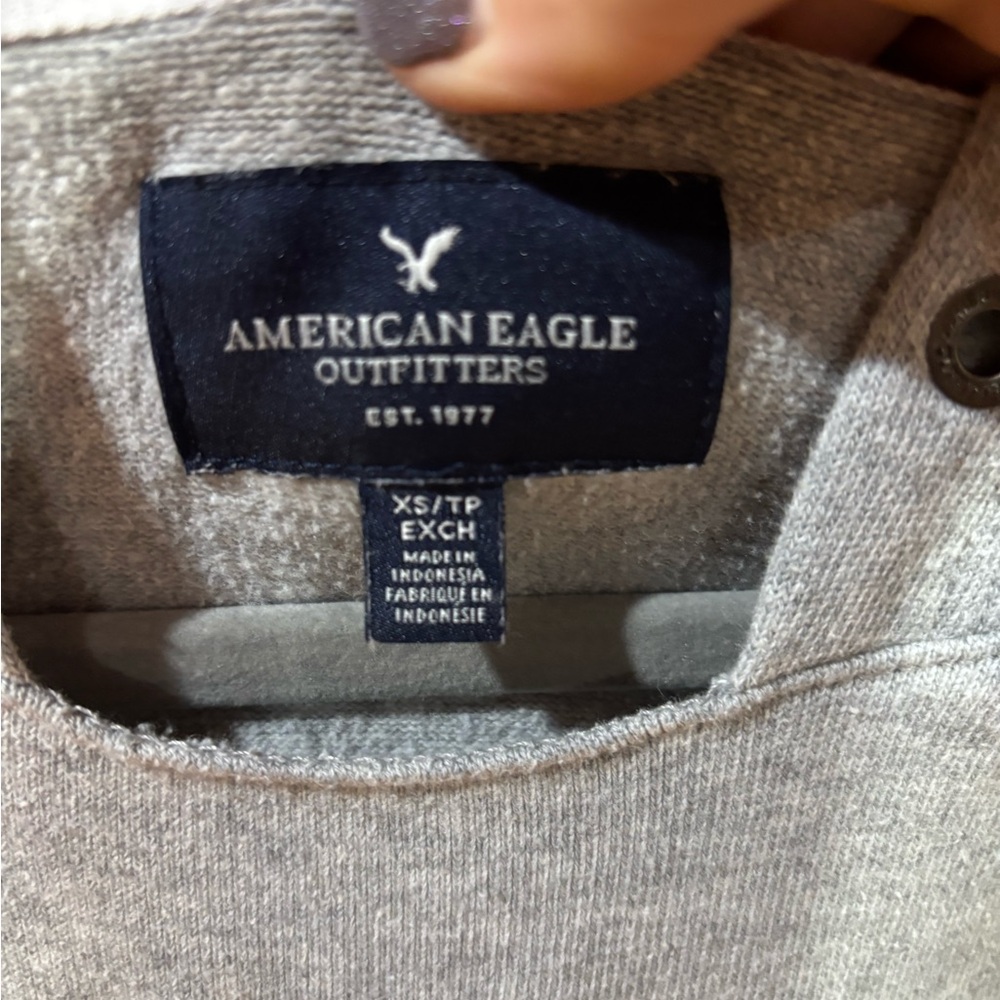 American Eagle Outfitters Gray‎ Hooded Sweatshirt - Picture 6 of 7